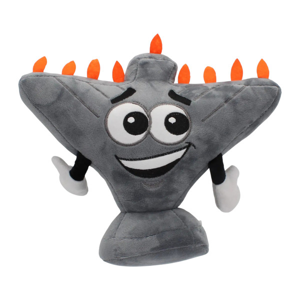 Gray Plush Hanukkah Menorah Cuddly Friend