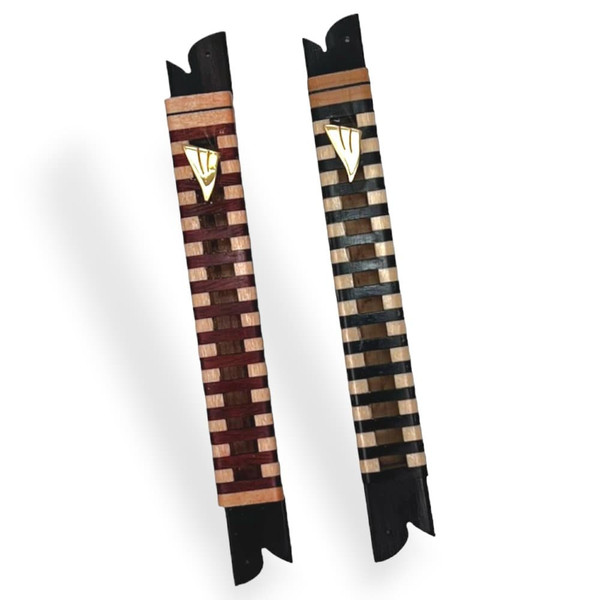 Fancy Wood Mezuza By Ed Cohen