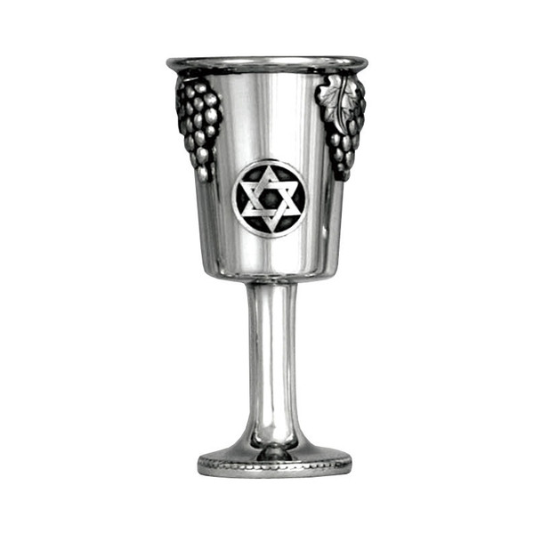 Pewter Grape Design Kiddush Cup