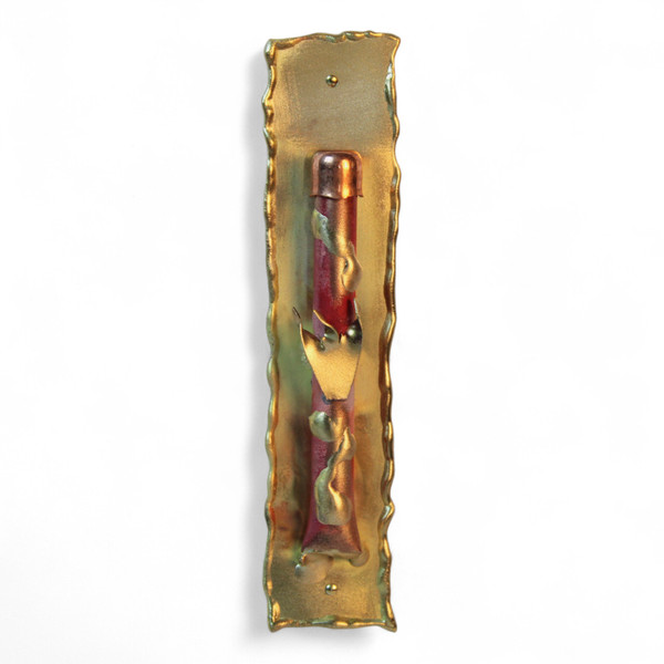 Brass Mezuzah With Copper Tube