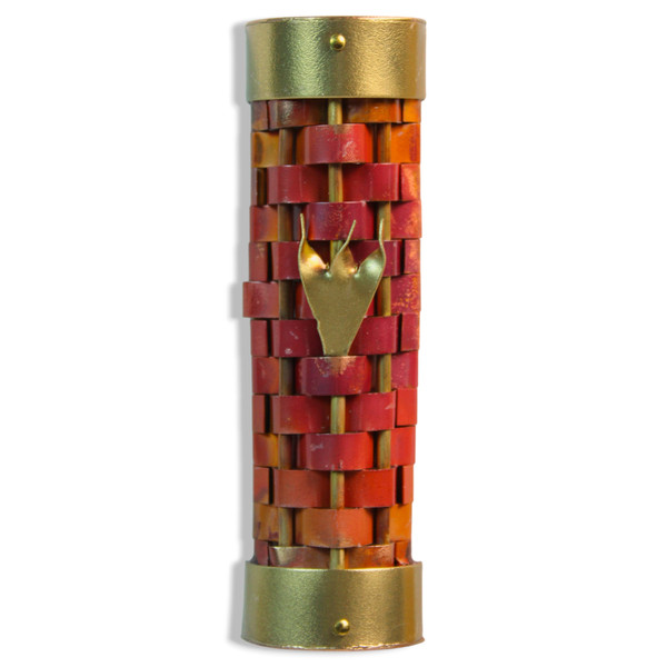 Gary Rosenthal Woven Copper Mezuzah
