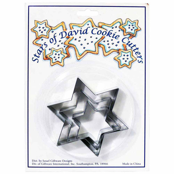 Set Of Three Jewish Star Cookie Cutters