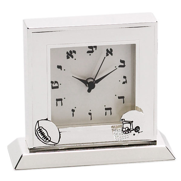 Sports Gifts | Silver Plated Football Desk Clock