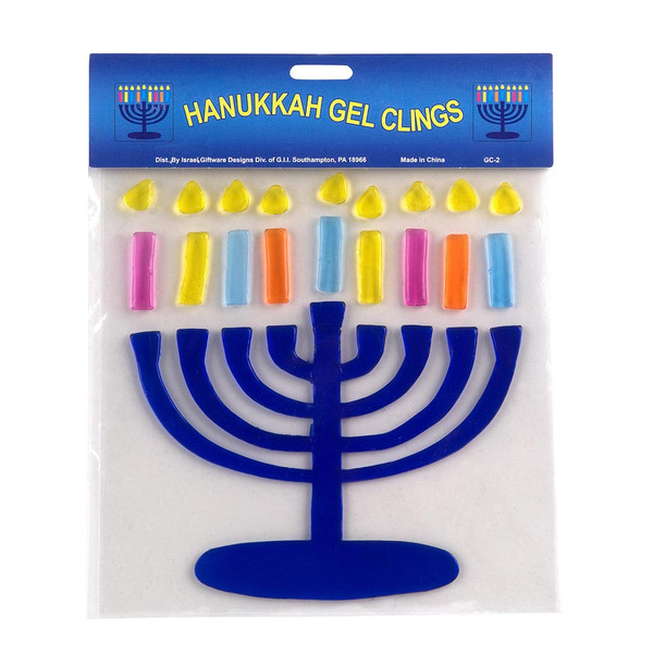 Hanukkah Menorah Window Cling Decoration