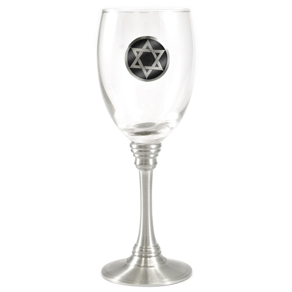 Glass And Pewter Wine Glass