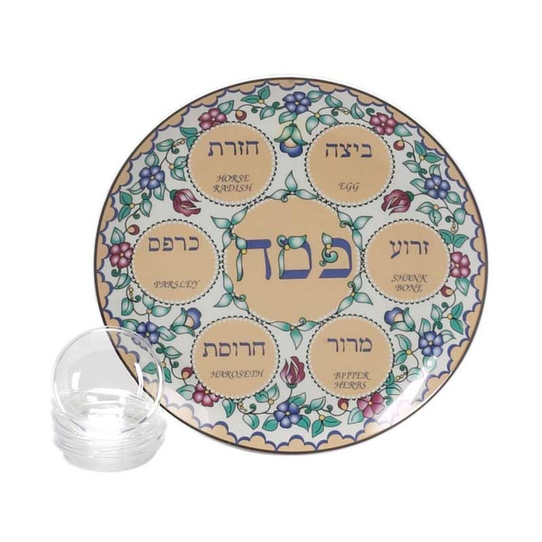 Spring Floral Seder Plate