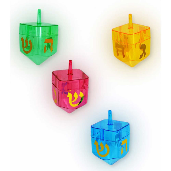 Dreidel Spinning - Fillable Plastic Dreidel