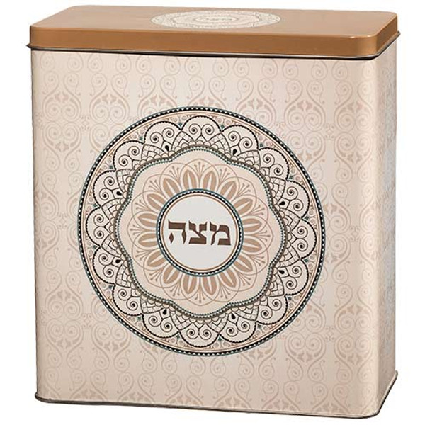 Passover Gifts - Brown Tin Matzah Box