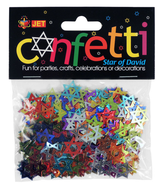 Colorful Jewish Star Confetti