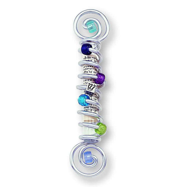 Double Spiral Mezuzah With Shin