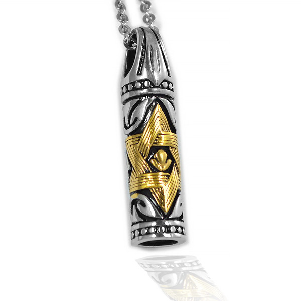 Jewish Star Mezuzah Necklace