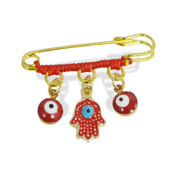 Jewish Jewelry | Accessories | Blue Hamsa Evil Eye Pin