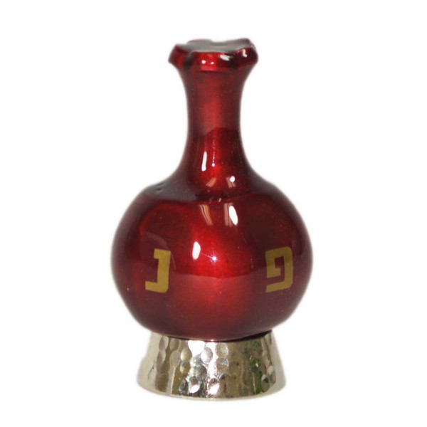 Hanukkah Gifts - Metal Red Enamel Pomegranate Dreidel