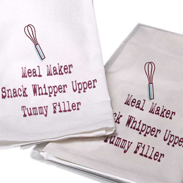 Hand-Printed Meal Maker Cotton Towel - Made In The USA