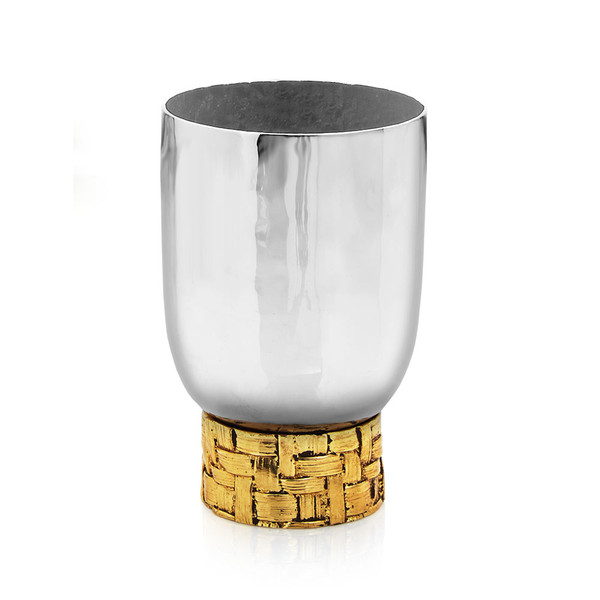 Woven Palm Gold Tone Kiddush Cup | Michael Aram