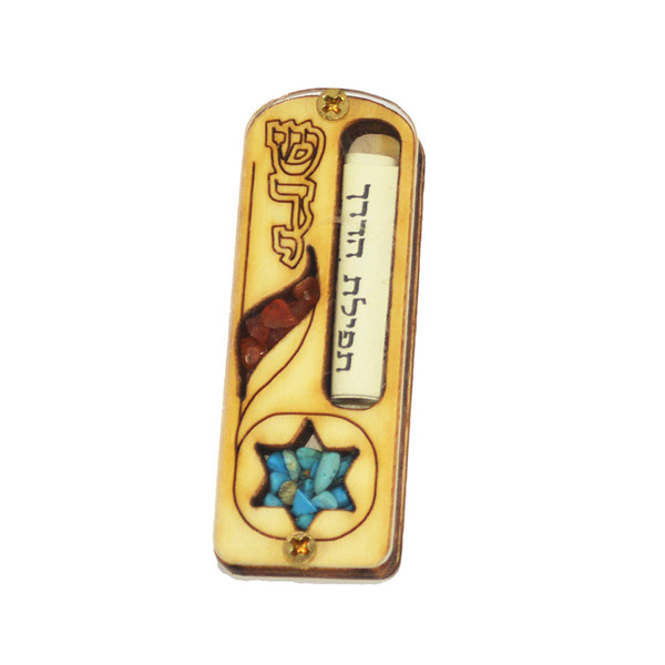 Wood Shdai Car Mezuzah