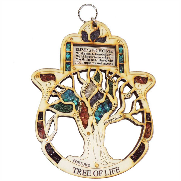 Tree Of Life Home Blessing Hamsa Plaque