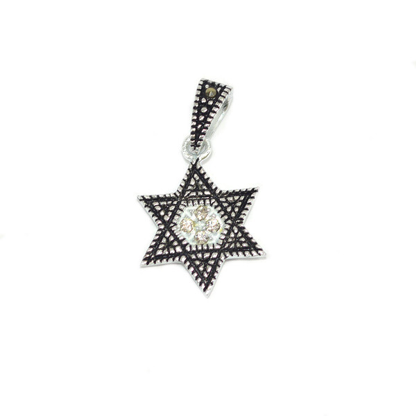 Crystal Encrusted Star Of David Necklace