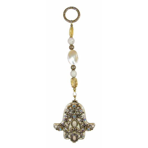 Delicate Pearl Hamsa Wall Hanging