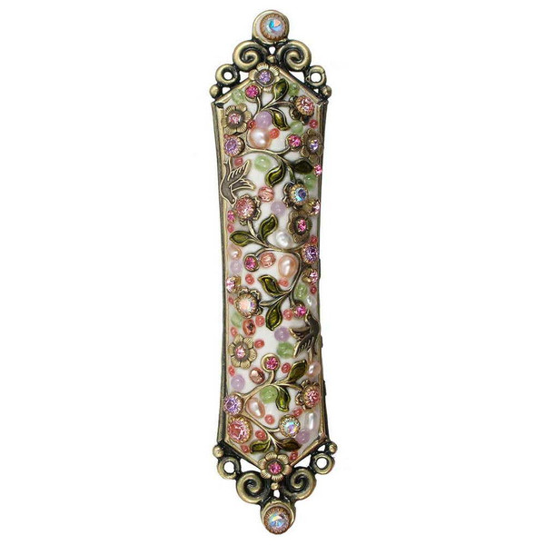 Floral Decorative Michal Golan Mezuzah