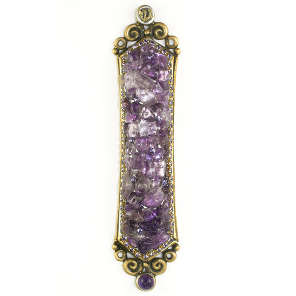 Purple Cluster Mezuzah