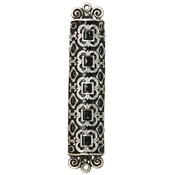 Elegant Black Mezuzah