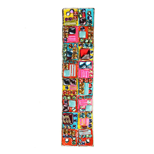 Mezuzahs | Metal Mezuzahs | Neon Colored Abstract Michal Golan Mezuzah