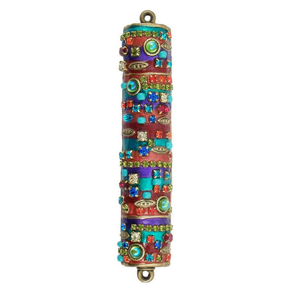 Decorative Beaded Michal Golan Mezuzah