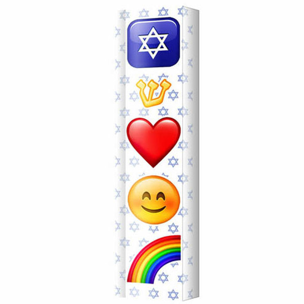 Graphic Symbols Acrylic Mezuzah