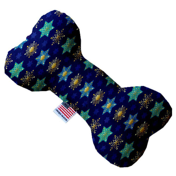 Hanukkah Dog Toys - Jewish Star And Snowflakes Bone Dog Toy