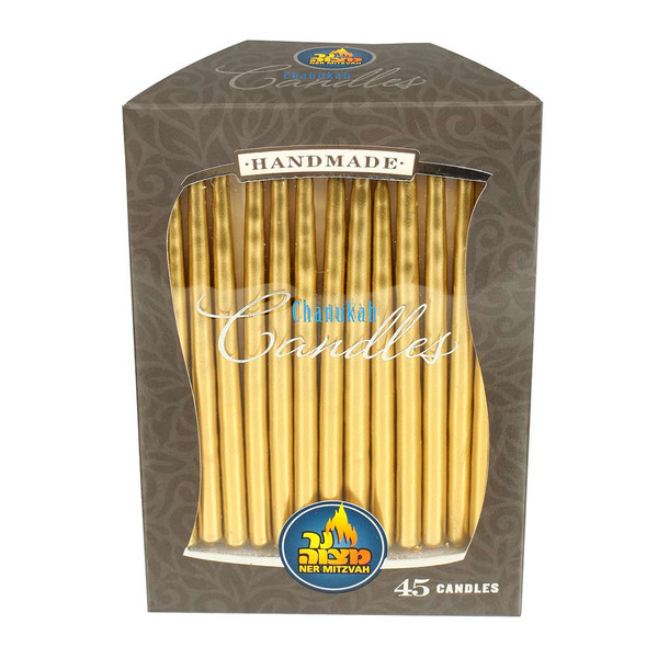 Hanukkah Gifts | Candles | Handmade Gold Metallic Hanukkah Candles