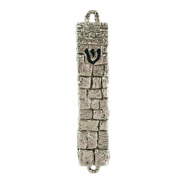Kotel Wall Mezuzah-Pewter