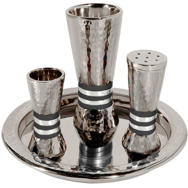 Shabbat Gifts-Nickel And Aluminum Havdalah Set