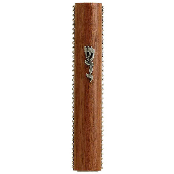 Mahogany Wood Mezuzah From Israel