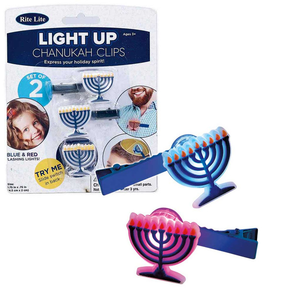 Hanukkah Gifts-Light Up Hanukkah Clips