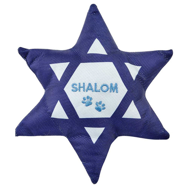 Jewish Dog Toys - Shalom Jewish Star Squeaky Dog Toy