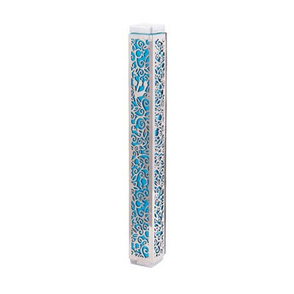 Turquoise Pomegranate Cut Out Mezuzah