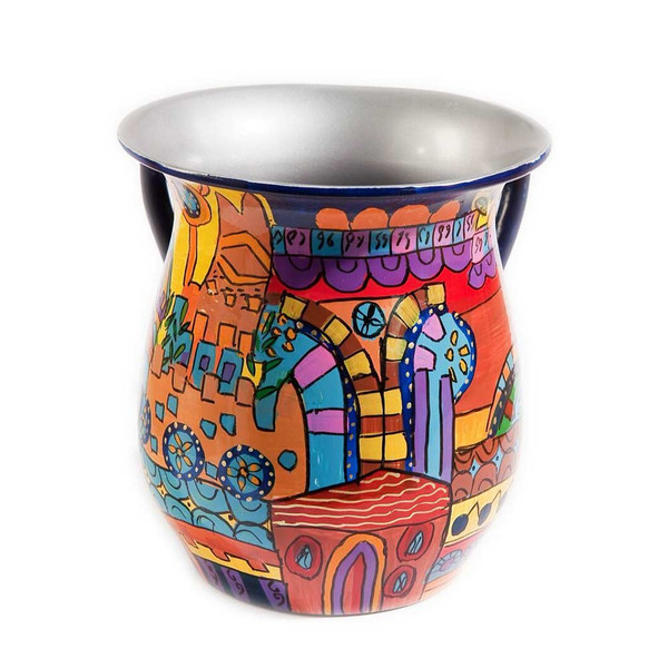 Shabbat | Hand Washing Cups | Shabbat | Hand Washing Cups | Hand Painted Jerusalem Hand Wash Cup