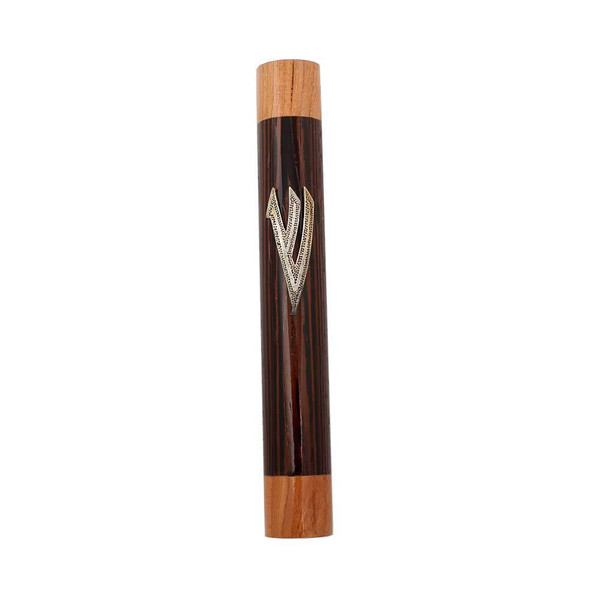 Jewish Scroll - Beech And Wenge Self Stick Mezuzah