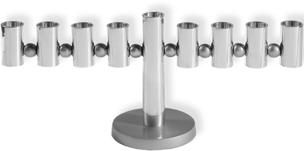 Hanukkah Gifts-Cylindrical Aluminum Hanukkah Menorah
