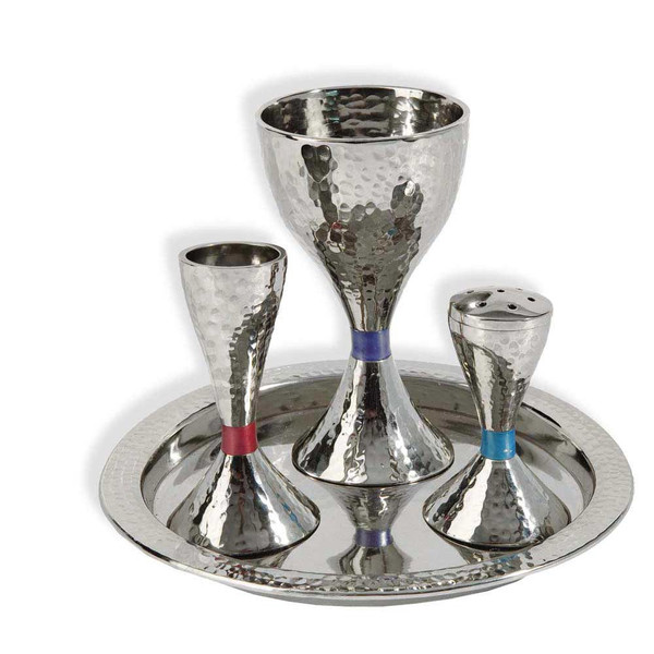 Jewish Gifts-Judaica-Nickel Plated Havdalah Set