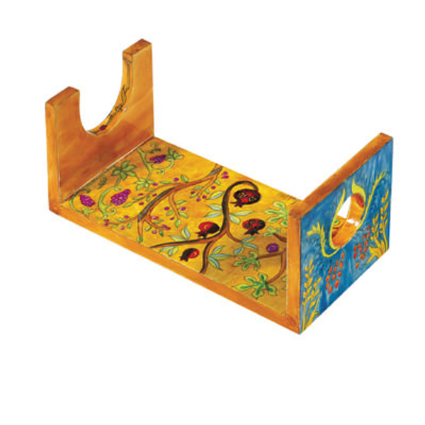 Hand Painted Wood Shofar Stand