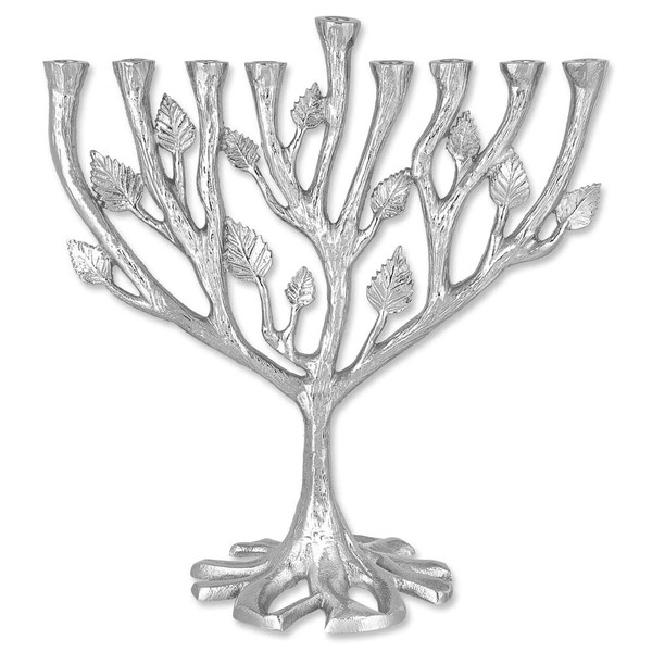 Hanukkah Gift - Metal Tree Of Life Menorah