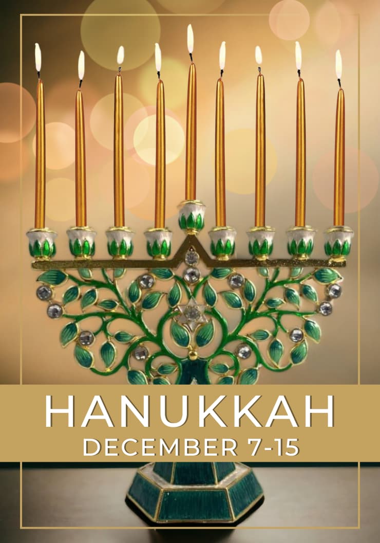 Big Gold Jerusalem Candle Holder Judaica 7 Branch Shalom Israel Menorah  Hannukah