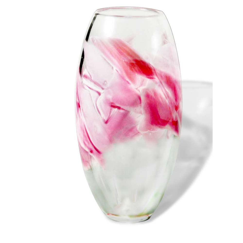 Large Crushed Wedding Glass Vase