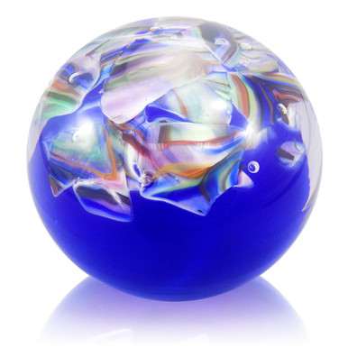 Blown Wedding Glass Paperweight