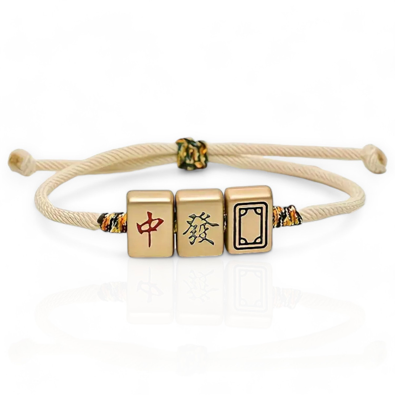 Golden Mahjong Tiles Bracelet