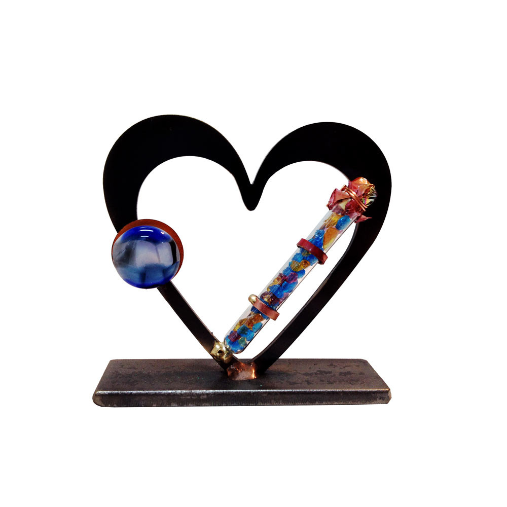 Laser Cut Heart Wedding Glass Sculpture