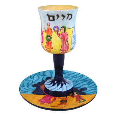 Yair Emanuel Kerzenständer Gehämmert – 10,2 Cm Hoch, Mit Bunten Aluminiumringen, Für Schabbat-Kerzen Oder Teelichter