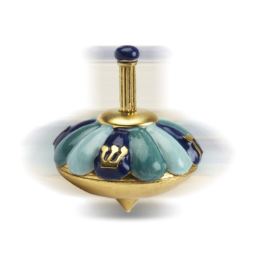 Stunning Collectors Dreidel Carousel Blue/Gold 